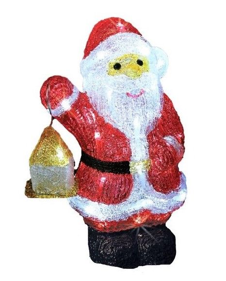 Leuchtender Acryl Weihnachtsmann 30Cm - Weihnachtsdeko