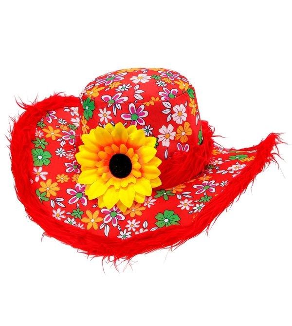 Cappello Di Carnevale Hippie Con Girasole Rosa - Da Moreno