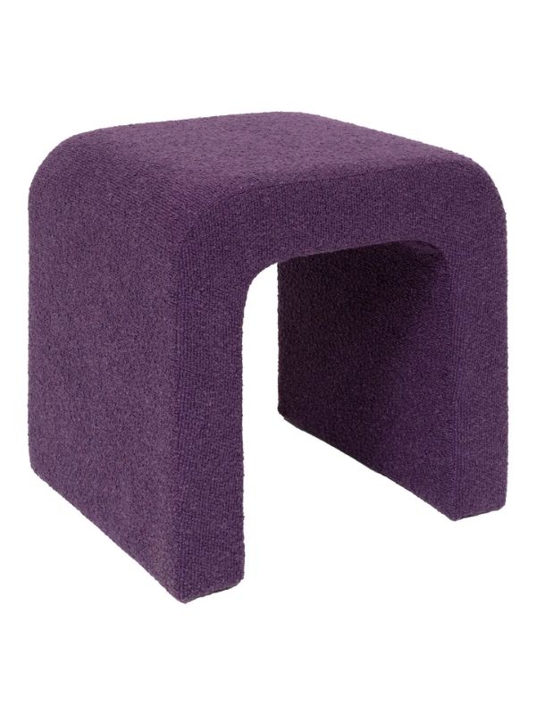 Pouf Deko Violett Eden 41X35Cm