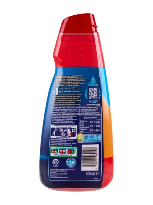 FINISH Gel Lave-Vaisselle Max Power Anti-Odeur 600Ml