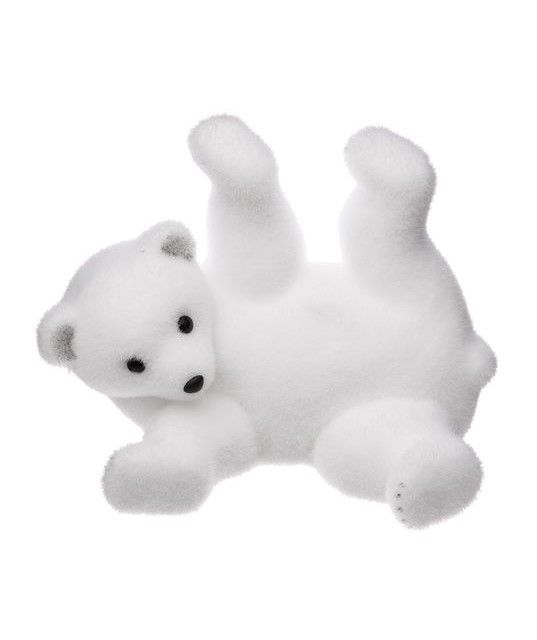 Petit Ours Blanc 21Cm - Décoration De Noël