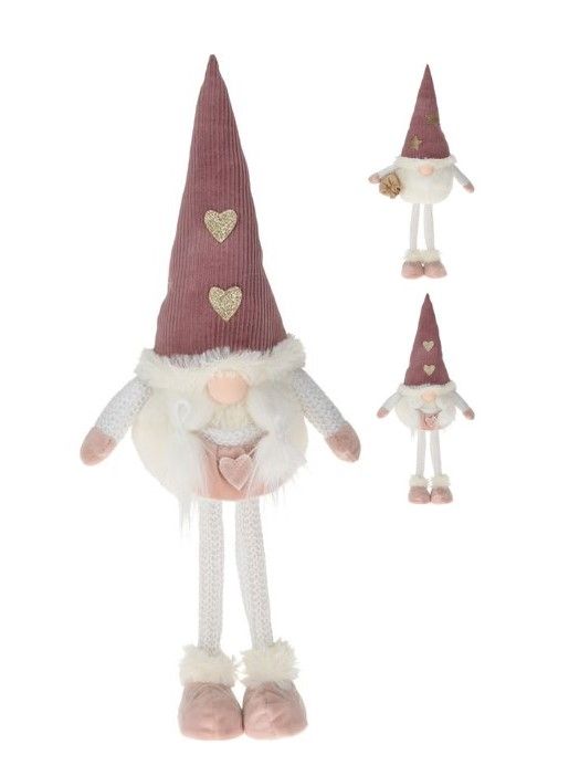 Gnome De Noël En Tissu Rosa 15X50Cm