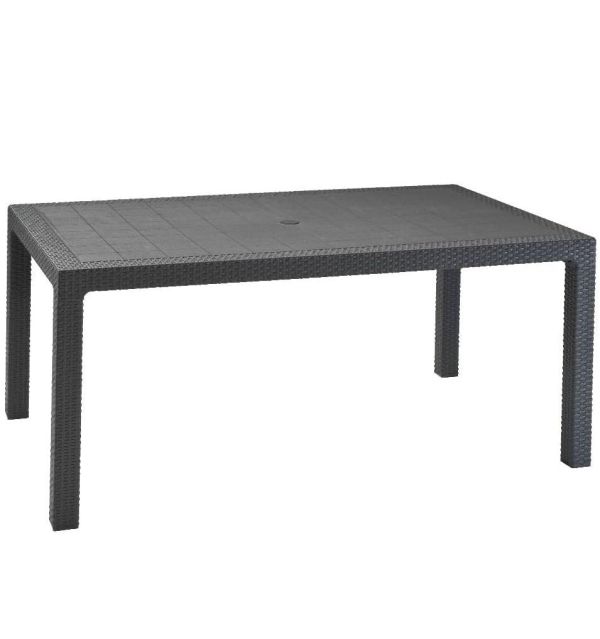 Table Rectangulaire Prince Anthracite 150X90X72Cm