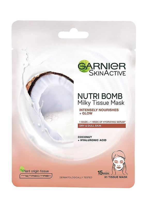 GARNIER Masque En Tissu Nutri Bomb Nourrissant Et Éclaircissant 23G