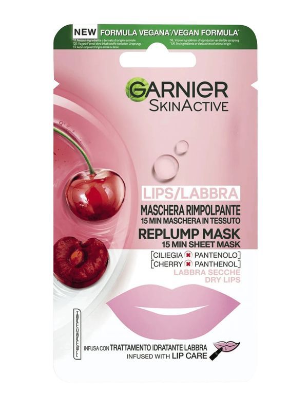 GARNIER Masque En Tissu Patchs À Lèvres 6G