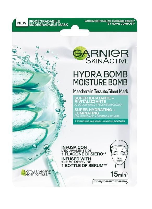 GARNIER Masque En Tissu Hydra Bomb Hydratante Et Revitalisante 28G