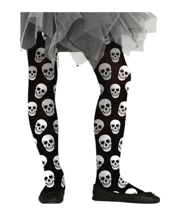 Accessoire D'Halloween Collants Tête De Mort 3-6 Ans   