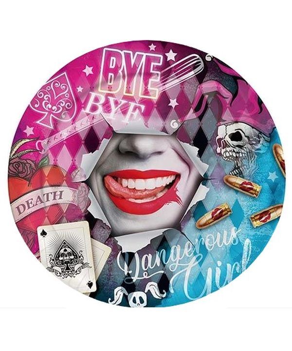 Party Halloween Plats Harley Quinn 6 Pezzi 23Cm 