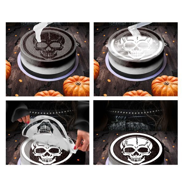 Party Halloween Pochoirs Pour Gâteaux Squelettes  25Cm 