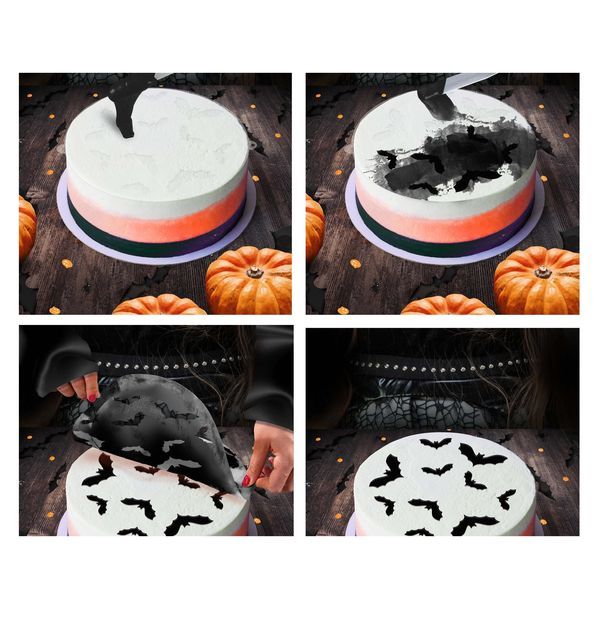 Party Halloween Schablonen Für Vampirkuchen  25Cm 