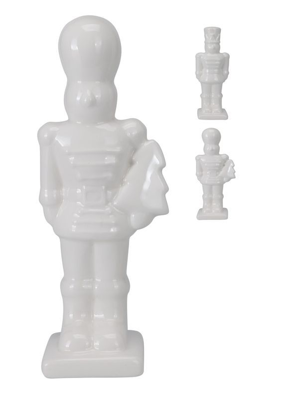 Schiaccianoci Natalizio In Ceramica Bianco 23Cm - Assortito