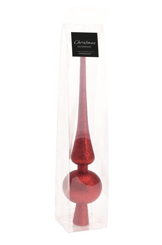 Puntale Per Albero Di Natale Rosso 28Cm - Assortito