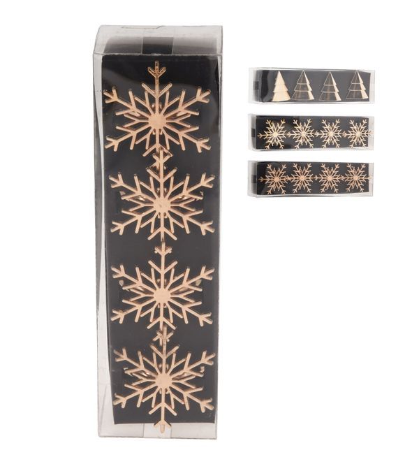 Zubehör Für Den Weihnachtstisch Serviettenhalter Gold 5X4Cm  - Assortiert