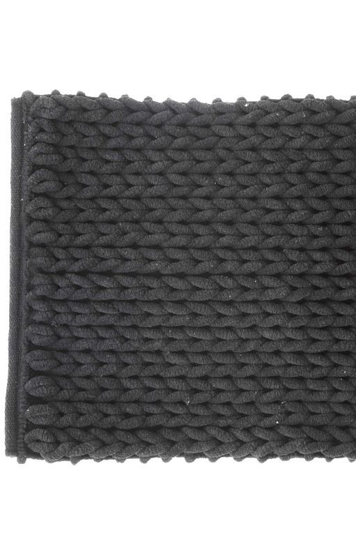 Tapis De Bain Doux Colourama Noir 50X75Cm