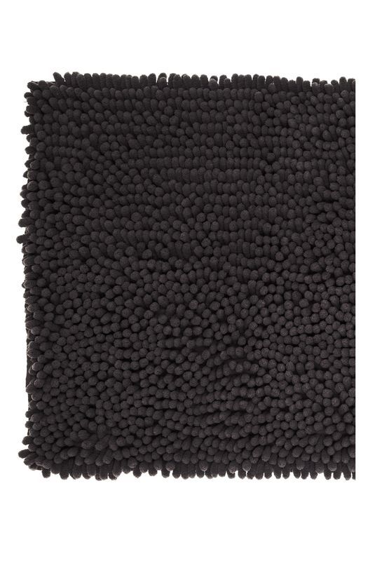 Tapis De Bain Doux Colourama Noir 80X50Cm