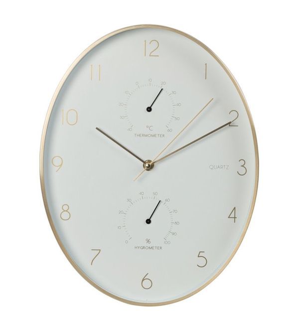 Horloge Murale Ovale 34Cm