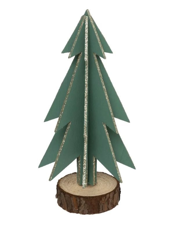 Décoration De Noël Arbre De Noël En Bois Vert 18Cm