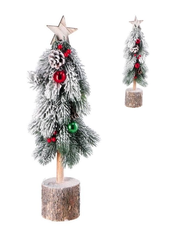 Piccolo Albero Di Natale Con Pigne E Palline 50Cm - Assortito