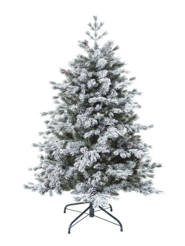 Albero Di Natale YUKON Con Pigne Innevato