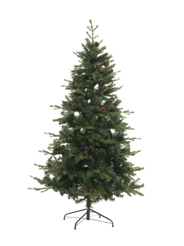 Weihnachtsbaum YUKON Grün Mit Zapfen