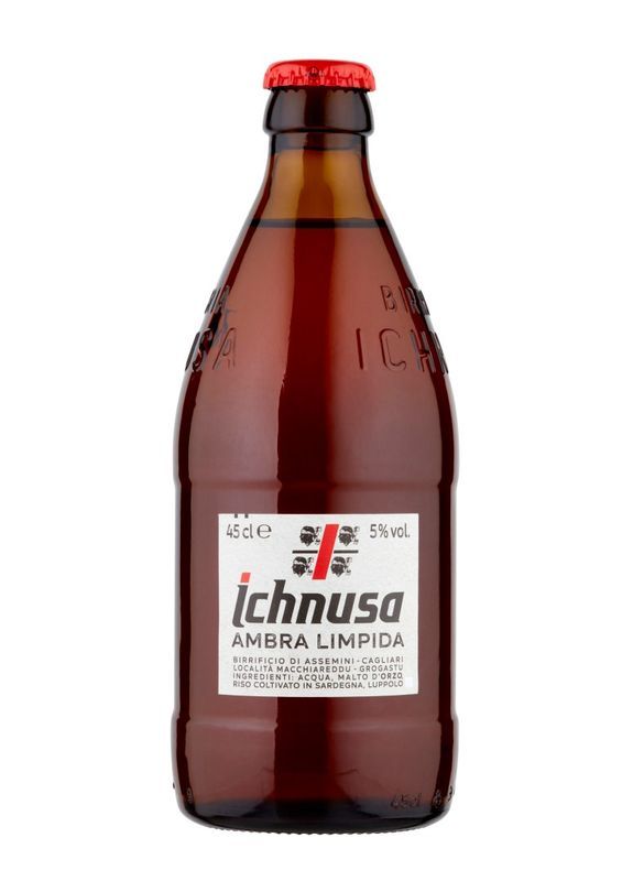 ICHNUSA Bière Ambre Limpide 450Ml 5% Vol