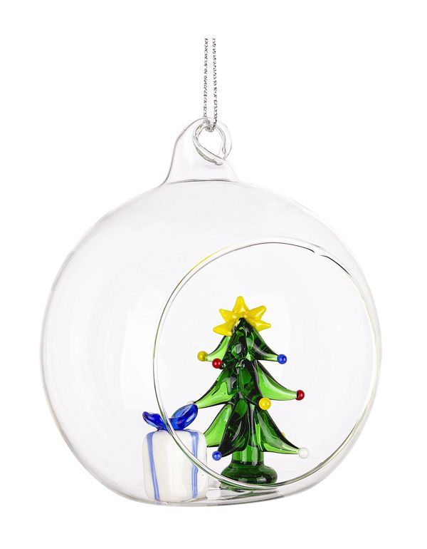 Weihnachtskugel Baum Glas 8cm