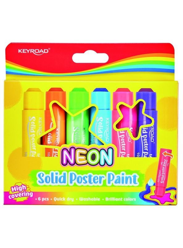 Marqueurs À Tempera Solide Neon 6 Pièces 