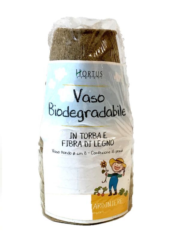 PROGETTO BIMBI Pot Biodégradable 8 Pièces 18Cm