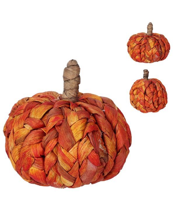 Herbst Deko Natural Orange-Kürbis 7Cm - Sortiert