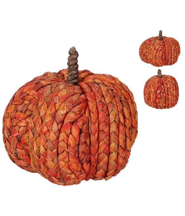 Déco Automne Citrouille Orange Natural 15Cm - Assortis