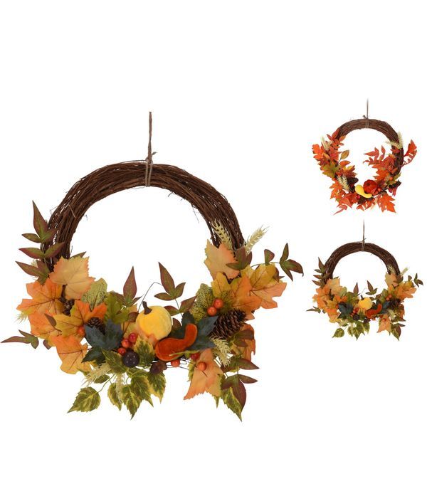 Deco Autunnale Ghirlanda Con Foglie 40Cm - Assortito