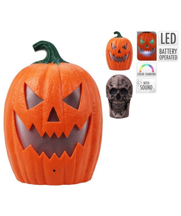 Déco Halloween Avec Son Et Lumière 30Cm - Assortis