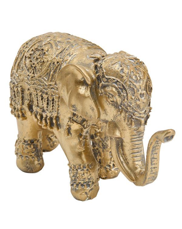 Goldener Deko-Elefant 19X12Cm