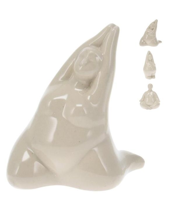 Figure De Yoga Deco En Ceramique 9Cm - Assortis