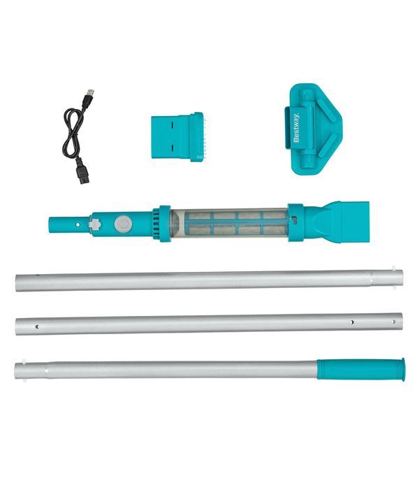 BESTWAY Kit Pulizia Piscina Aspiratore Aquasurge 16.8X9.8X252Cm