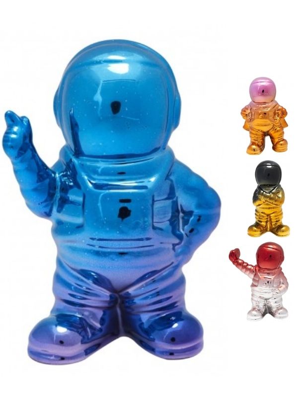 Oggetto Decorativo In Ceramica Astronauta Electroplate 10Cm - Assortito