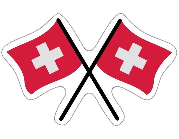 Swiss Flag 4 Stikers Für Autos