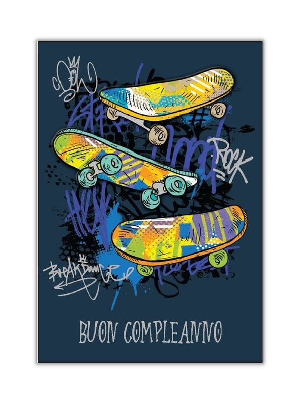 Biglietto Di Buon Compleanno - Skate