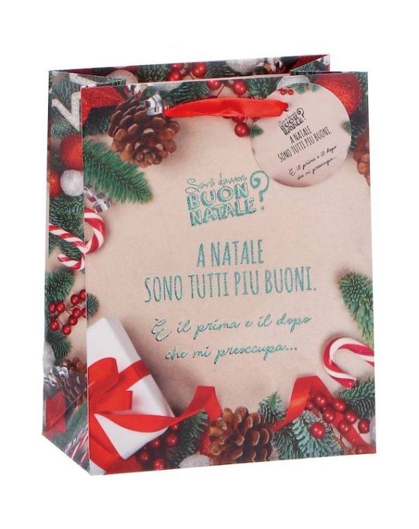 Sac De Noël En Papier 18X10X23Cm - Assortis