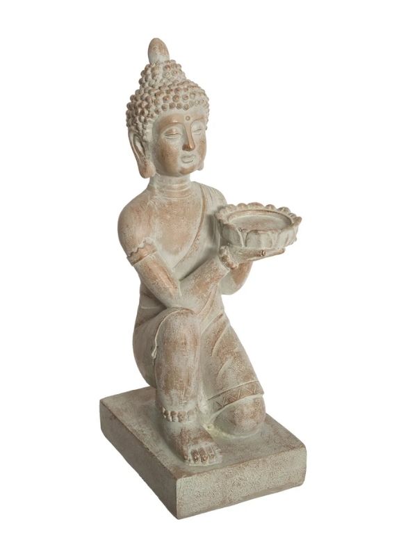 Buddha Inginocchiato In Resina 43.5Cm