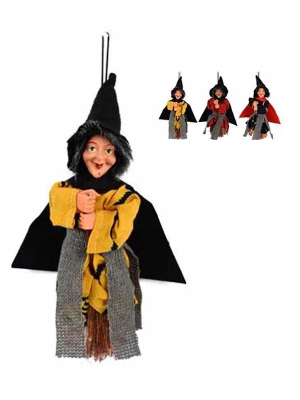 Befana Décoratif Avec Balai À Suspendre 15Cm - Assortis