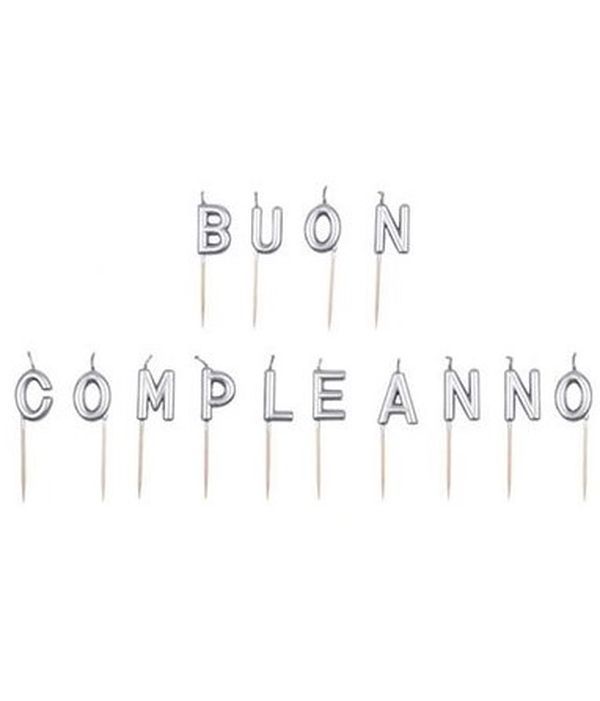 Set De Bougies D'Anniversaire Buon Compleanno 7Cm