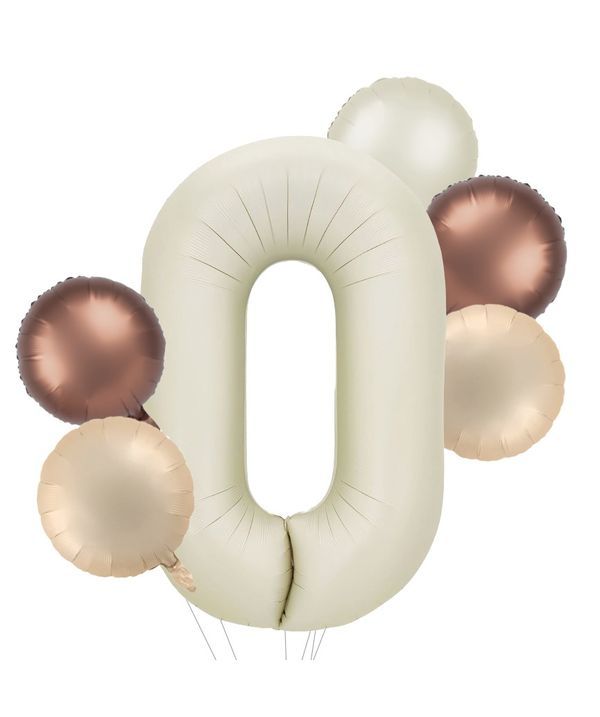 Arrangement De Ballons D'Anniversaire N. 0 Café 80Cm