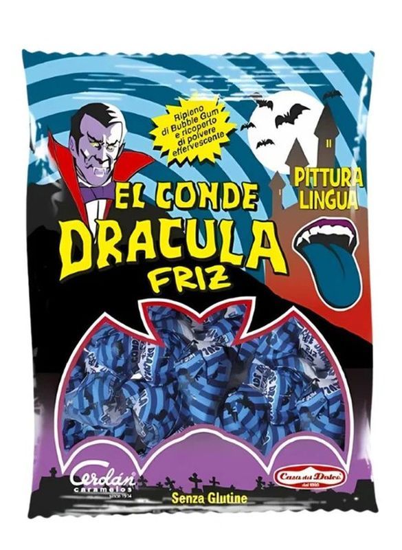 EL CONDE DRACULA Lecca Lecca Con Chewingum Frutti Di Bosco 85G 