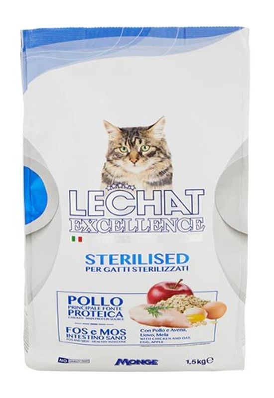 LECHAT Sterilised Aliments Secs Poulet 1.5Kg