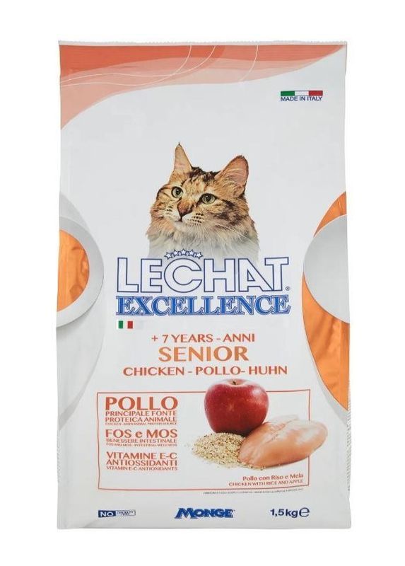 LECHAT Senior Cibo Secco Pollo 1.5Kg