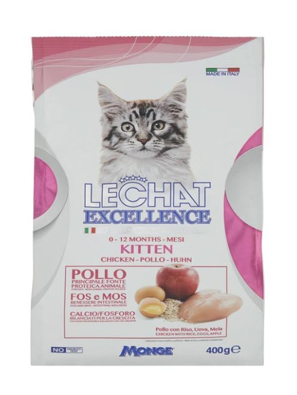 LECHAT Kitten Cibo Secco Pollo 400G