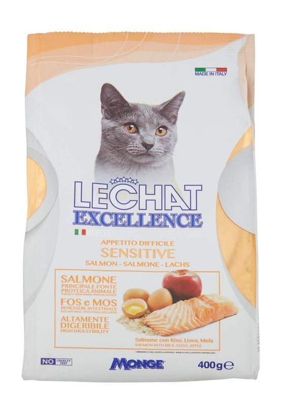 LECHAT Sensitive Cibo Secco Salmone 400G