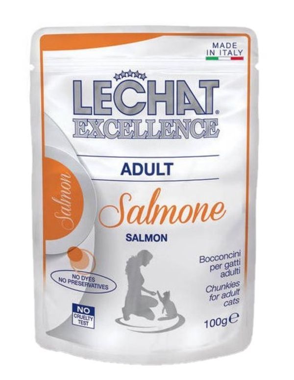 LECHAT Adult Nassfutter Lachs 100G