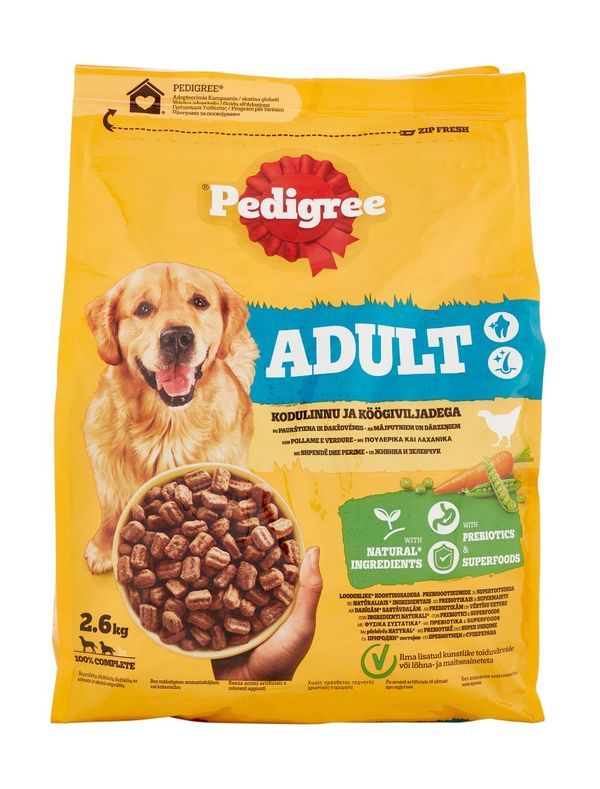 PEDIGREE Adult Croquettes Volaille Et Légumes 2.6Kg